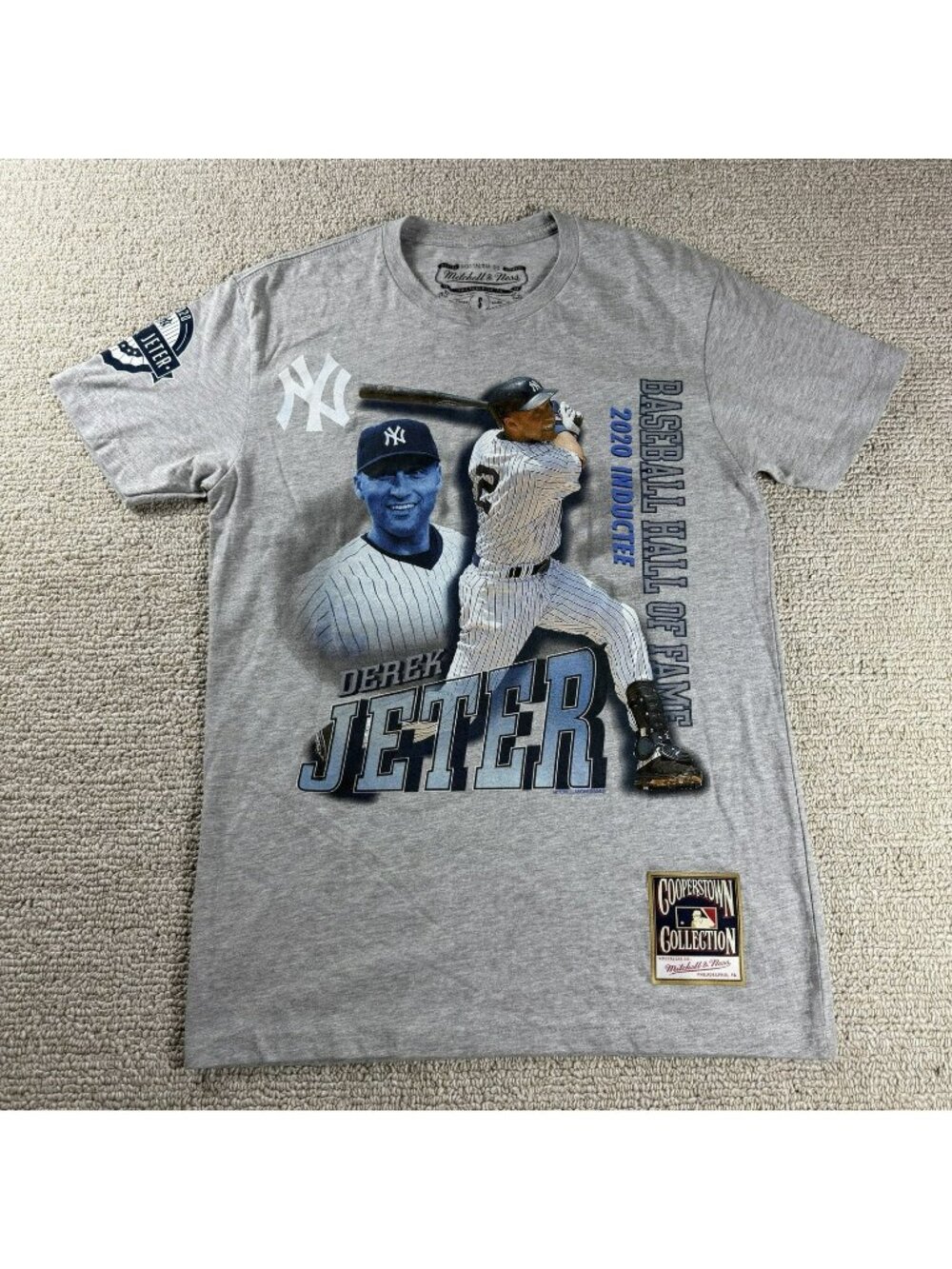 Mitchell & Ness Derek Jeter Yankees Hall Of Fame 2020 T-shirt Men’s Size Small